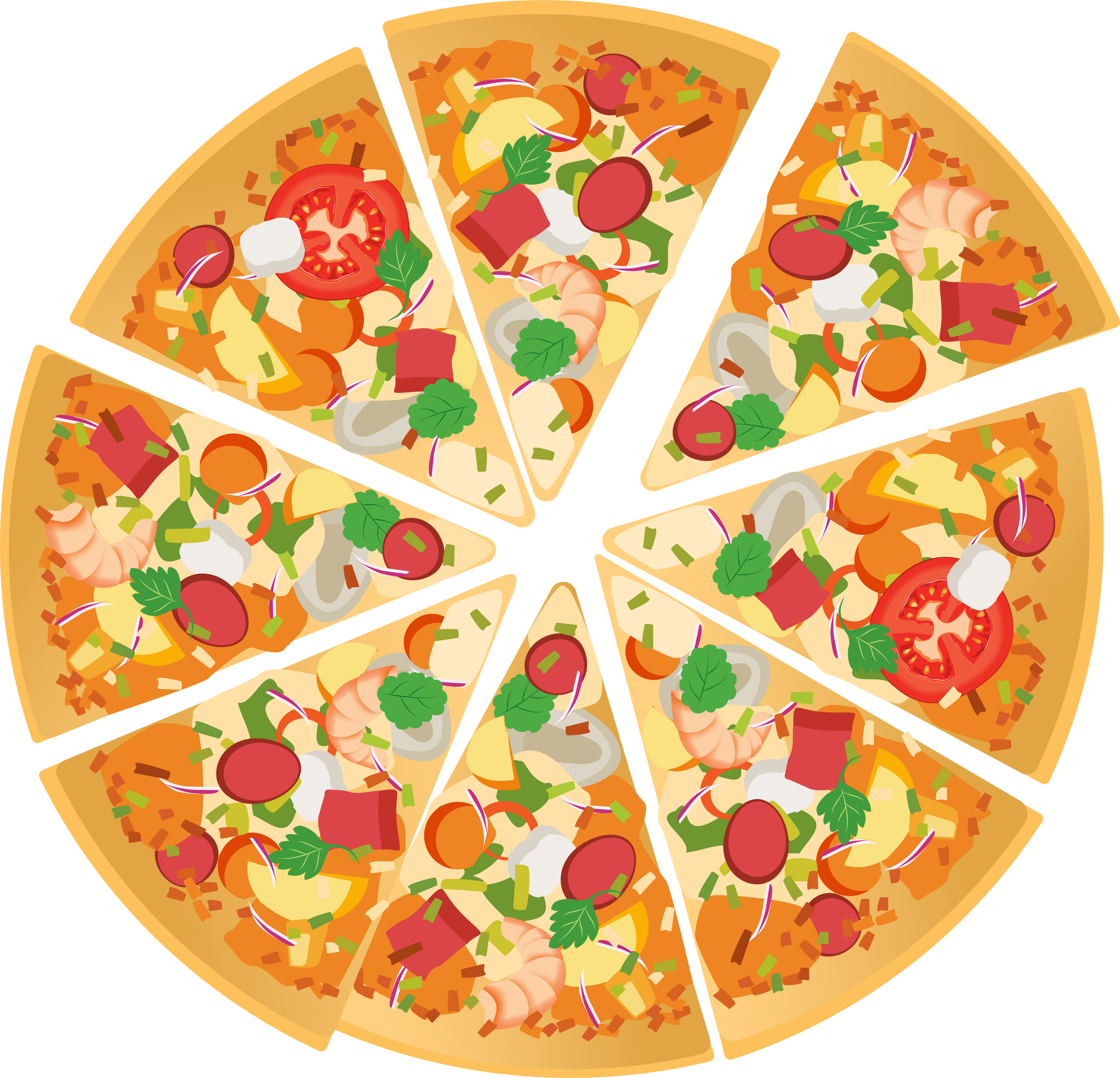 Pizza Slices Illustration